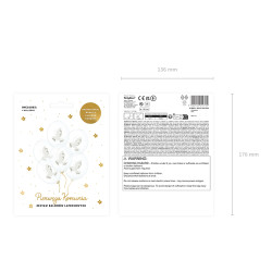 Balony 30 cm, Gołąb, Crystal Clear (1 op. / 6 szt.)