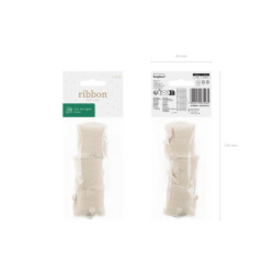 Wstążka szyfonowa, jasny beż, 40mm/5m (1 op. / 3 szt.)
