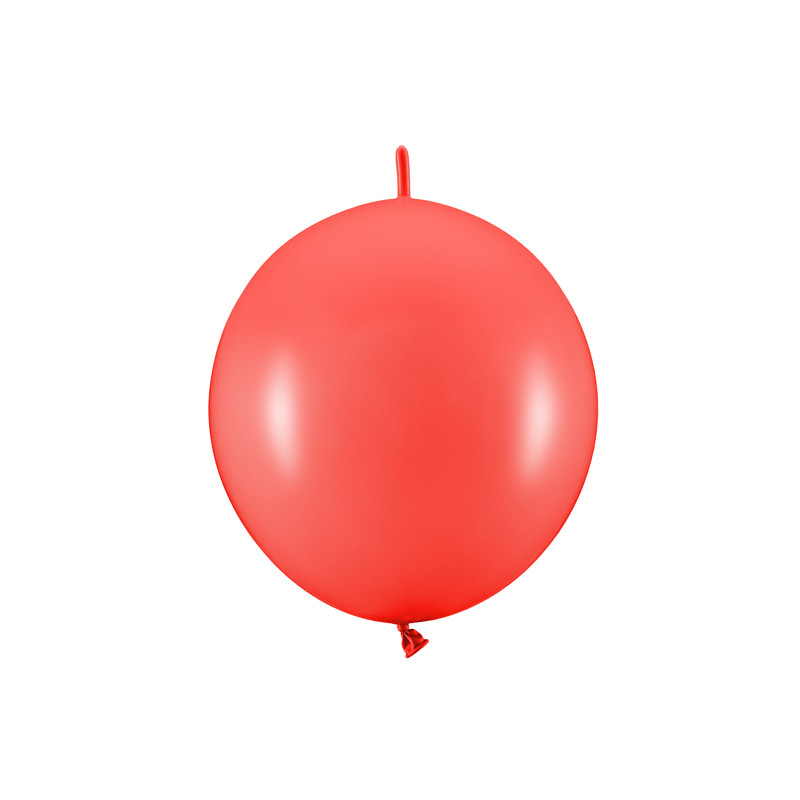 Balony z łącznikiem, 28 cm, Pastel Poppy Red (1 op. / 20 szt.)