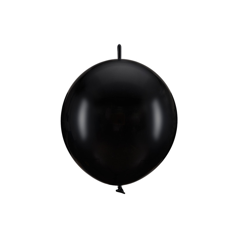 Balony z łącznikiem, 28cm, Pastel Black (1 op. / 20 szt.)