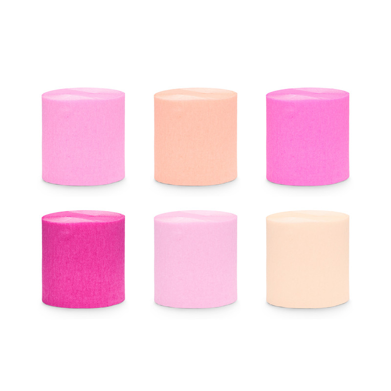 Krepa 5cm/10m, zestaw 6 szt, mix (1 op. / 6 szt.)