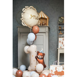 Balon foliowy Cyfra "1" z Misiem, 81 x 72 cm