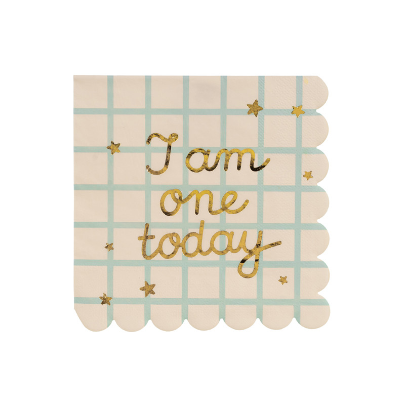 Serwetki papierowe I am one today Miś, beżowe, 33x33 cm (1 op. / 12 szt.)