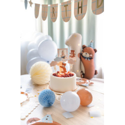 Toppery na tort Miś, mix, 12-14 cm (1 op. / 5 szt.)