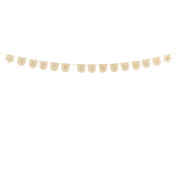 Baner filcowy Happy Birthday Girl, różowy, 3m