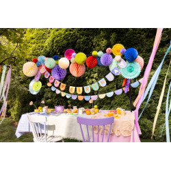 Baner papierowy Happy Birthday, mix, 163x12 cm