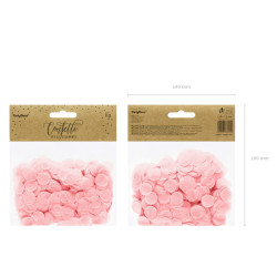 Konfetti Kółka, jasny różowy, 15g