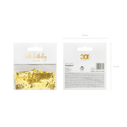 Konfetti metalizowane, liczba 30, 15g