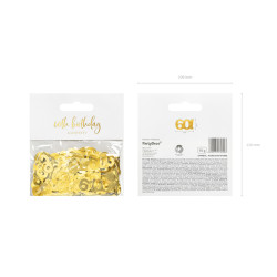 Konfetti metalizowane, liczba 60, 15g