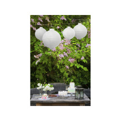Lampion papierowy, biały, 30cm
