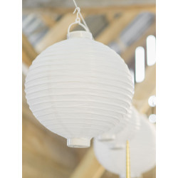 Lampion papierowy, biały, 30cm