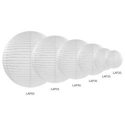 Lampion papierowy, biały, 35cm