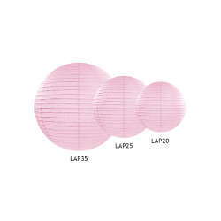 Lampion papierowy, j. różowy, 25cm