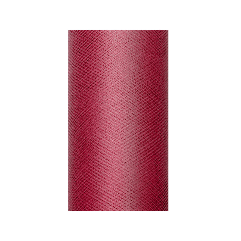 Tiul gładki, bordo, 0,3 x 9m