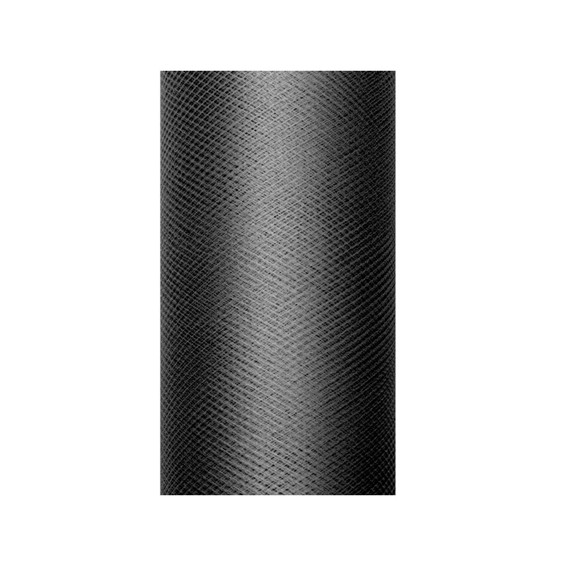 Tiul gładki, czarny, 0,15 x 9m (1 szt. / 9 mb.)