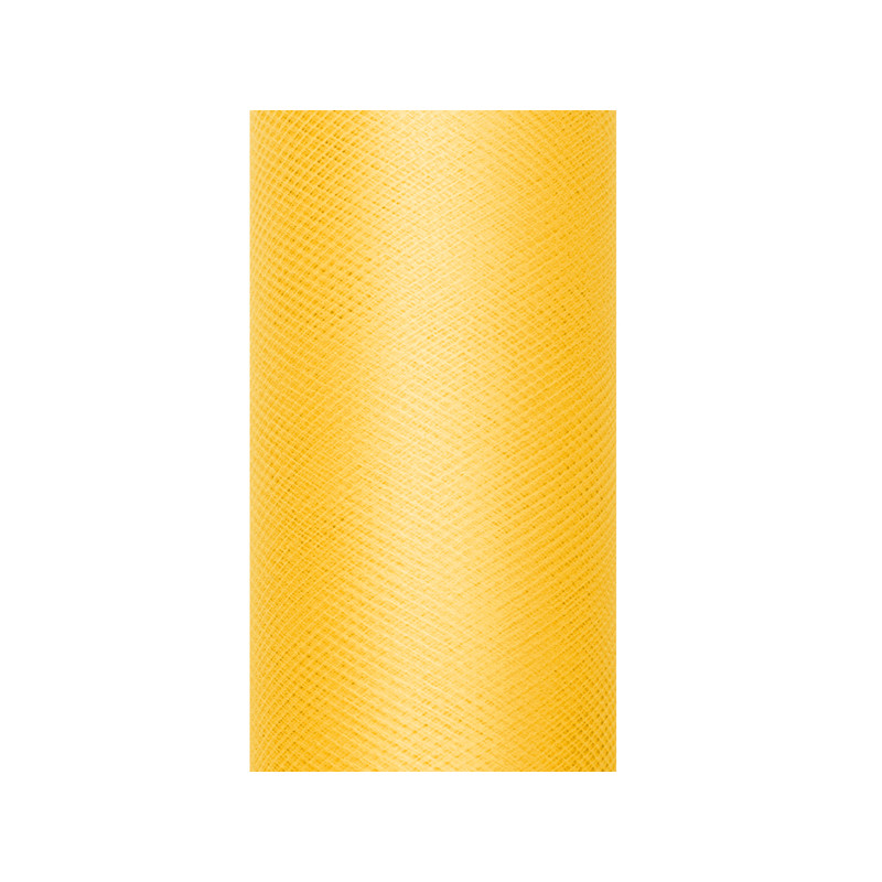 Tiul gładki, żółty, 0,15 x 9m (1 szt. / 9 mb.)
