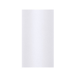 Tiul gładki, biały, 0,08 x 20m