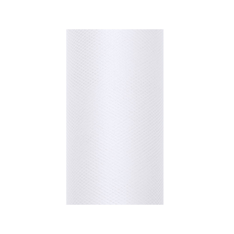 Tiul gładki, biały, 0,08 x 20m