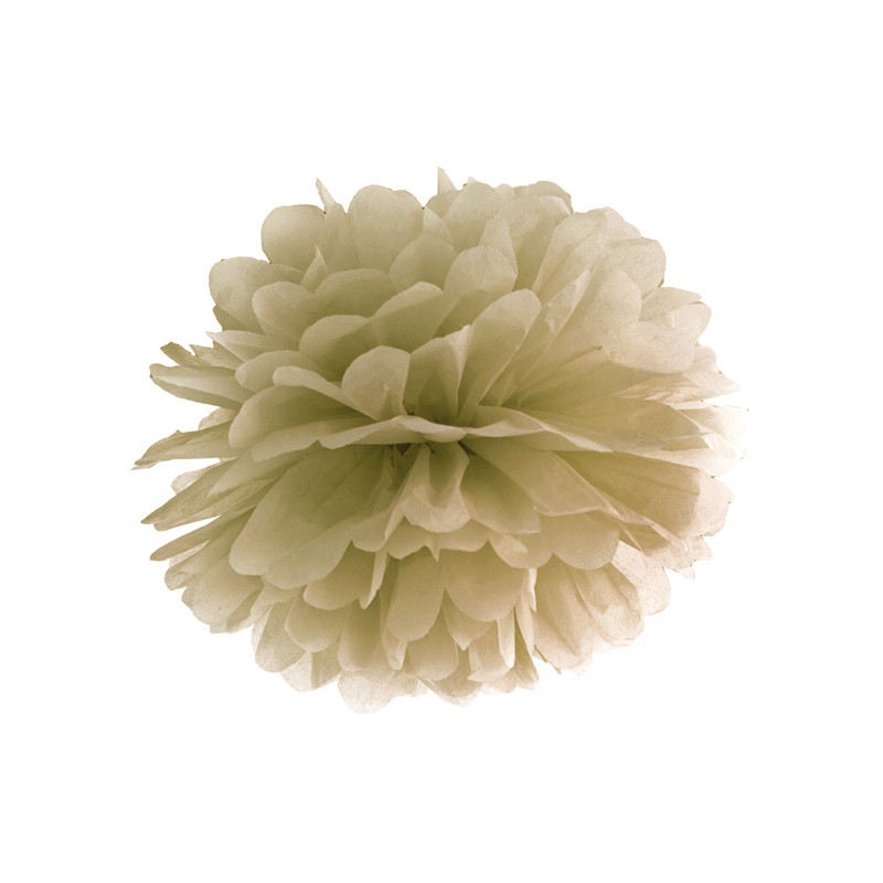 Pompon bibułowy, złoty, 25cm