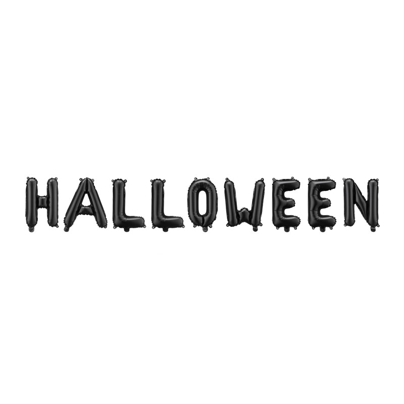 Balon foliowy Halloween, 280x46 cm, czarny