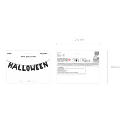 Balon foliowy Halloween, 280x46 cm, czarny