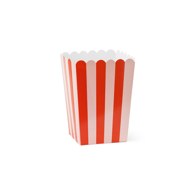 Pudełka na popcorn, 11x11x15.5cm, mix (1 op. / 6 szt.)