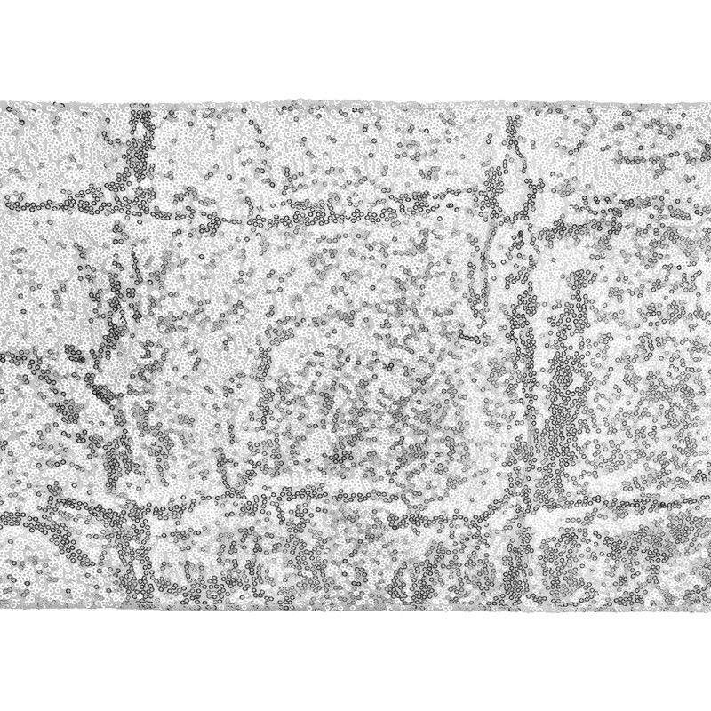 Bieżnik cekinowy, srebrny, 0,3 x 5 m