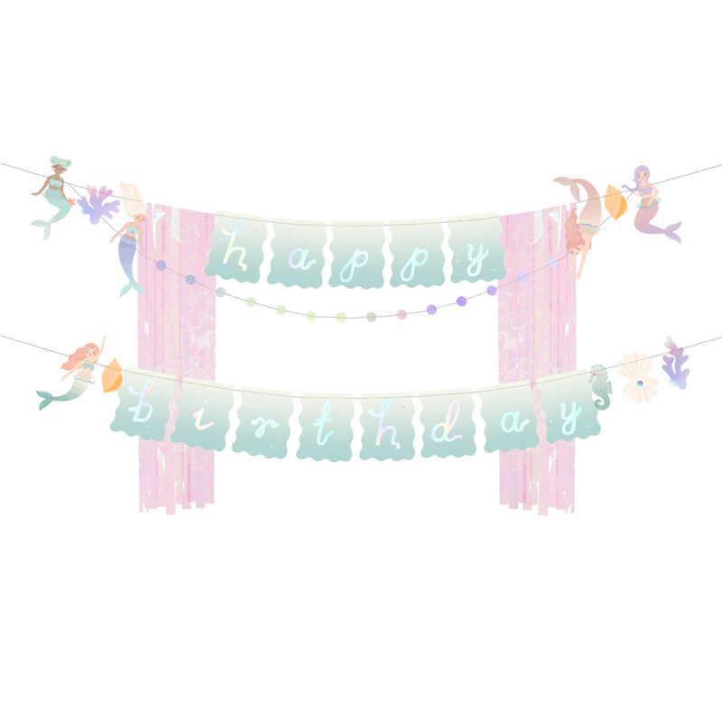 Baner Happy Birthday Syrenka, 130x100cm, mix