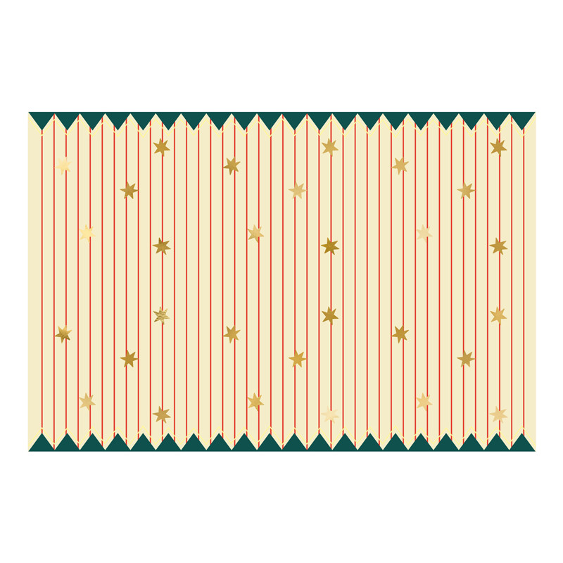 Obrus papierowy Pasy z gwiazdkami, mix, 180 x 120 cm