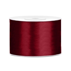 Tasiemka satynowa, bordo, 50mm/25m