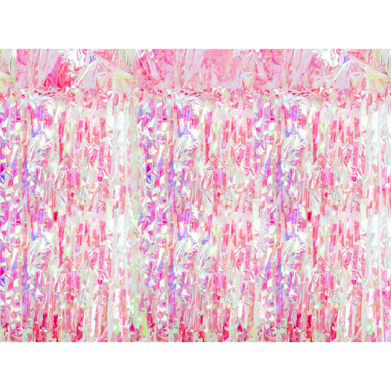 Kurtyna Party, opalizujący różowy, 100x200cm
