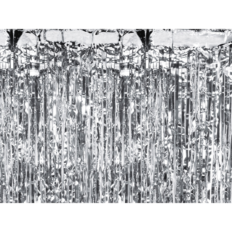 Kurtyna Party, srebrny, 100x200cm