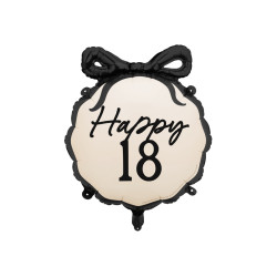 Balon foliowy pastylka Happy ''18'', 47,5x45 cm, mix