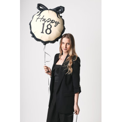 Balon foliowy pastylka Happy ''18'', 47,5x45 cm, mix