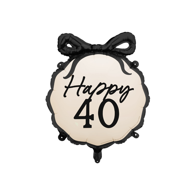 Balon foliowy pastylka Happy ''40'', 47,5x45 cm, mix