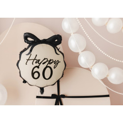 Balon foliowy pastylka Happy ''60'', 47,5x45 cm, mix