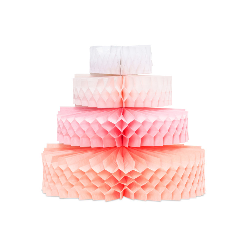 Dekoracja bibułowa Tort, 23 cm, mix