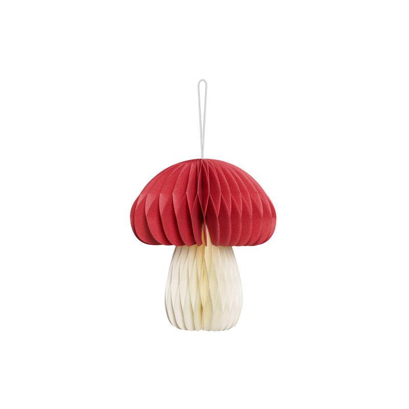 Dekoracja papierowa honeycomb Grzybek, 12,5 cm, mix