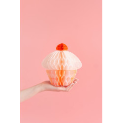Dekoracja bibułowa honeycomb Muffinka, 20 cm, mix