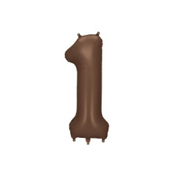 Balon foliowy Cyfra ''1'', 86cm, mocca