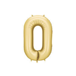 Balon foliowy Cyfra ''0'', 86cm, złoty