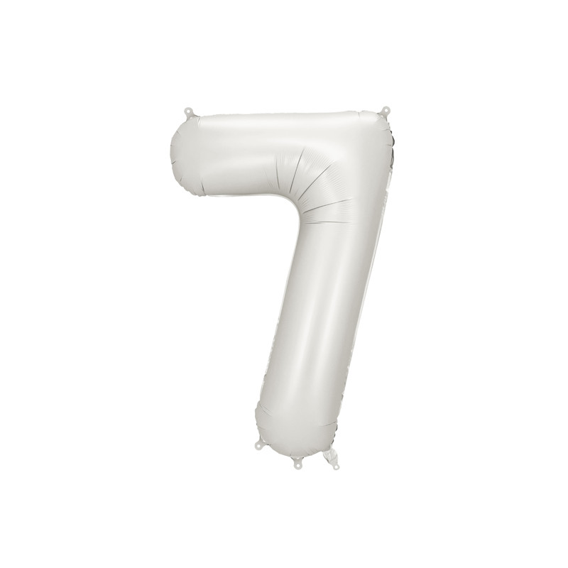 Balon foliowy Cyfra ''7'', 86cm, srebrny