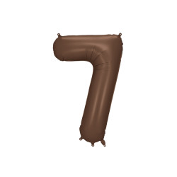 Balon foliowy Cyfra ''7'', 86cm, mocca