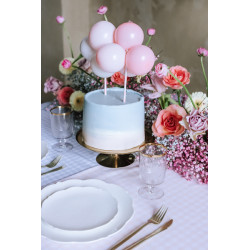 Balonowy topper na tort, różowy,  29 cm