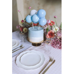 Balonowy topper na tort, niebieski,  29 cm