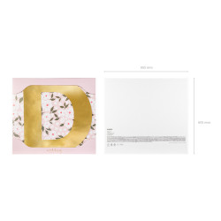 Litera lustrzana ''D'', złoty, 55x60 cm