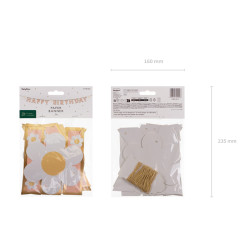 Baner Happy Birthday, mix, 200x14.5 cm
