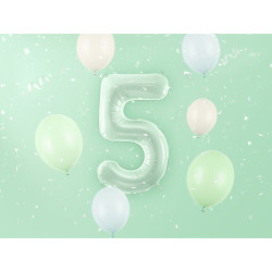 Balon foliowy Cyfra ''5'', 72cm, zieleń