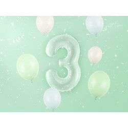 Balon foliowy Cyfra ''3'', 72cm, zieleń