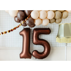 Balon foliowy Cyfra ''5'', 86cm, mocca